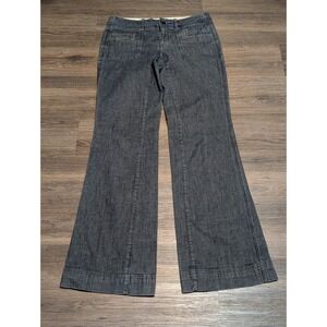 Converse One Star Womens Flare Jeans Size 2 Dark Wash Wide Leg Back Cinch Tie